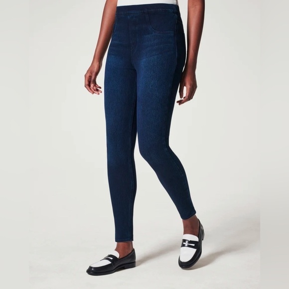 Spanx Jean-ish Ankle Leggings in Twilight Rinse S - Picture 1 of 9